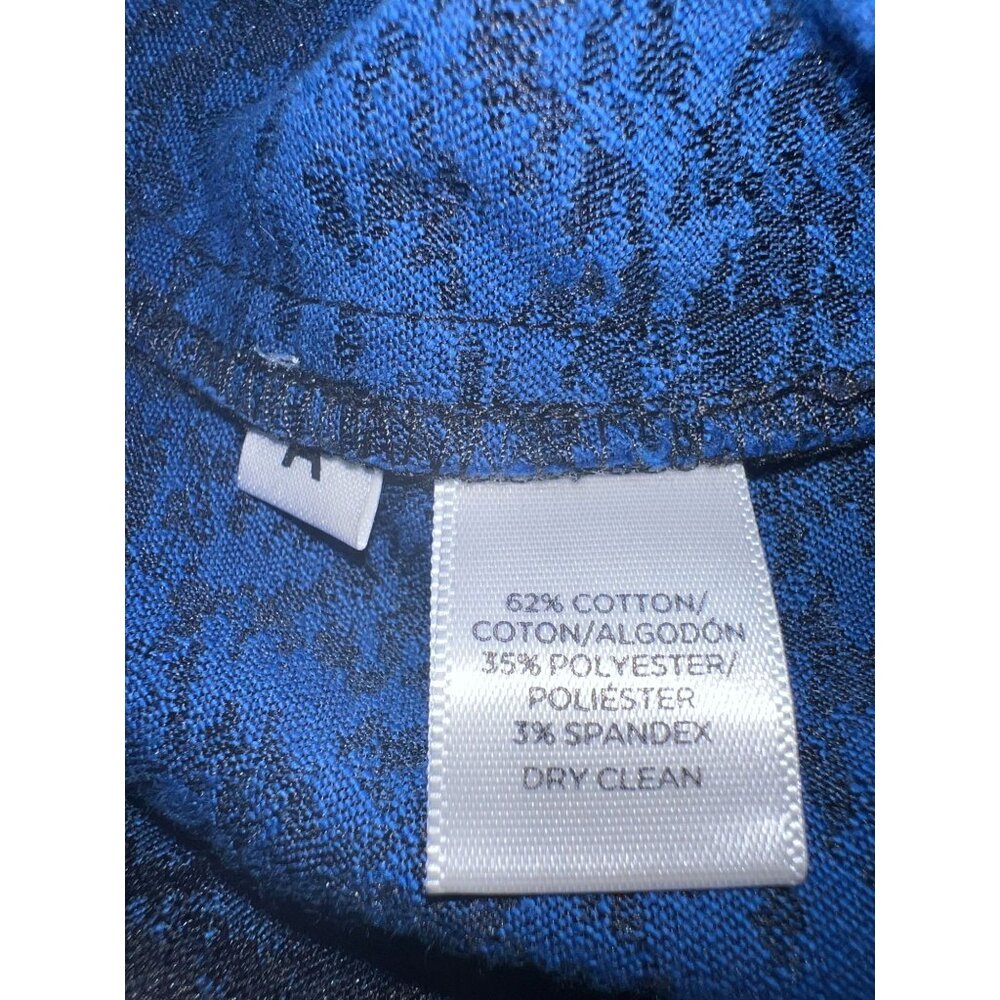 Ann Taylor Loft Sleeveless Blue & Black Textured Sheath Dress With Back Zipper - Picture 4 of 7